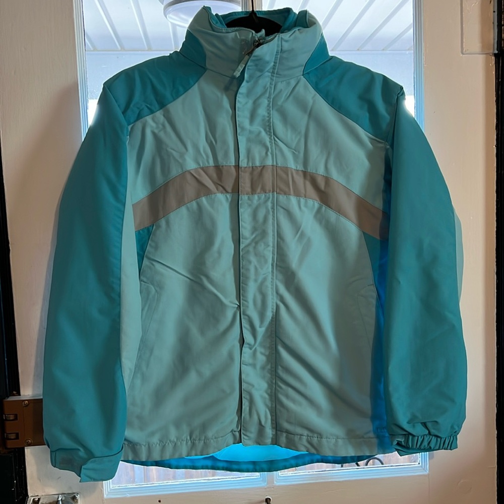 Kids LL‎ Bean Blue Waterproof 3 in 1 Jacket Size L/14-16 Unisex Removable…